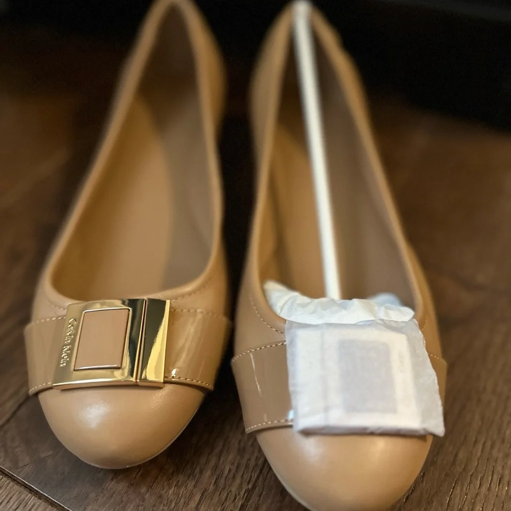 Calvin Klein Tan Flats - Picture 3 of 3